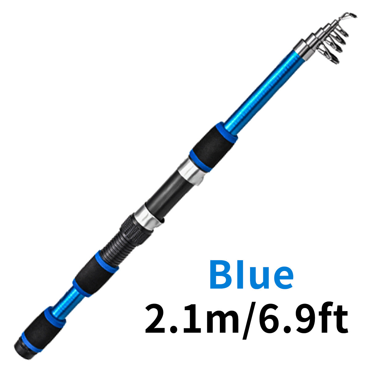 Canne à leurre télescopique enfant – Fibre de verre rigide 1.8m & 2.1m