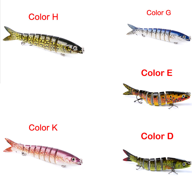 Leurre dur articulé multi-sections – Swimbait brochet & carpe 13.28cm 19g