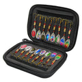 Set 16 leurres à paillettes composites – Hameçons & sac de rangement inclus