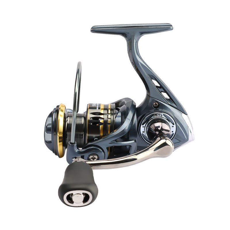Moulinet à lancer baitcasting – Bras en métal, sans jeu, grande roue étanche