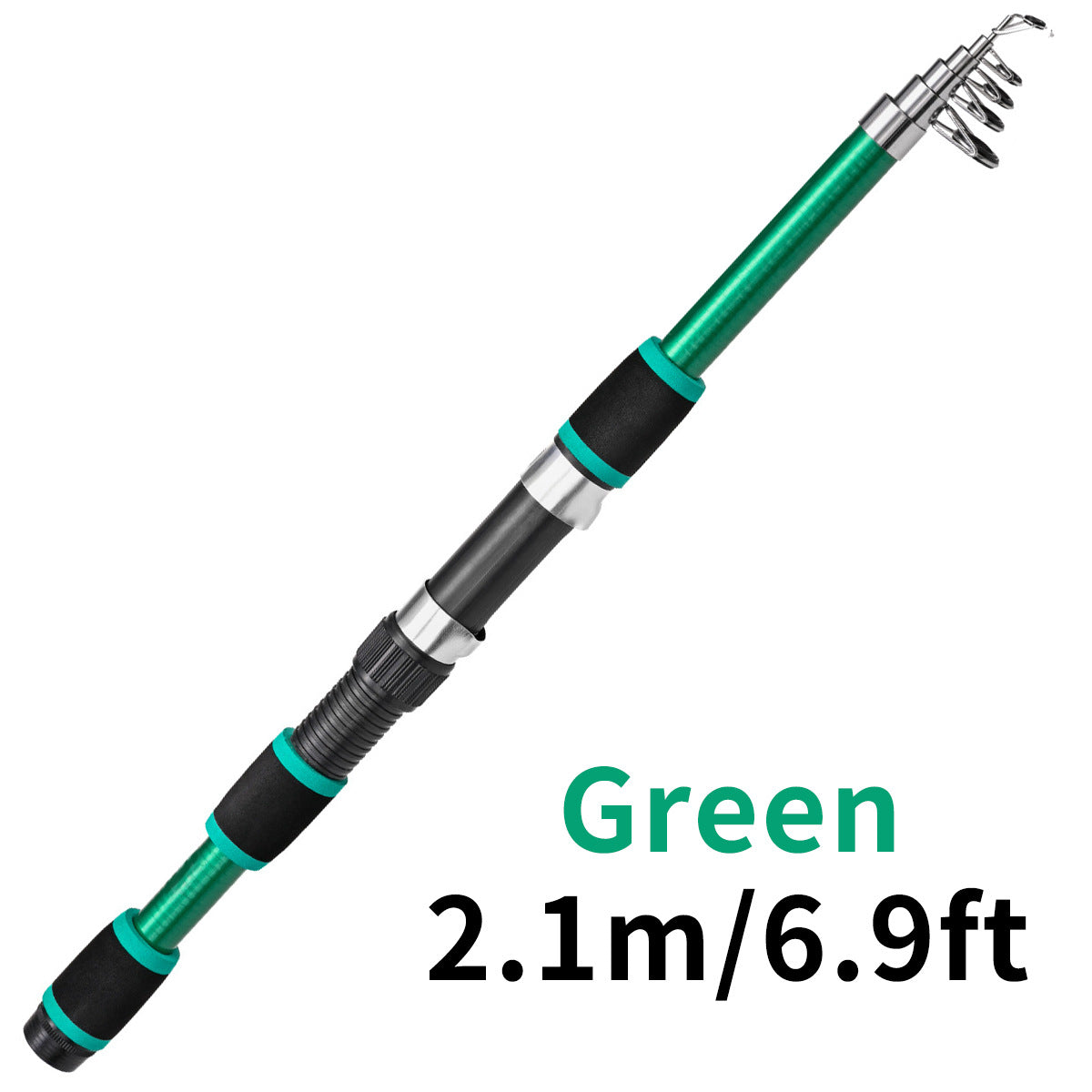 Canne à leurre télescopique enfant – Fibre de verre rigide 1.8m & 2.1m
