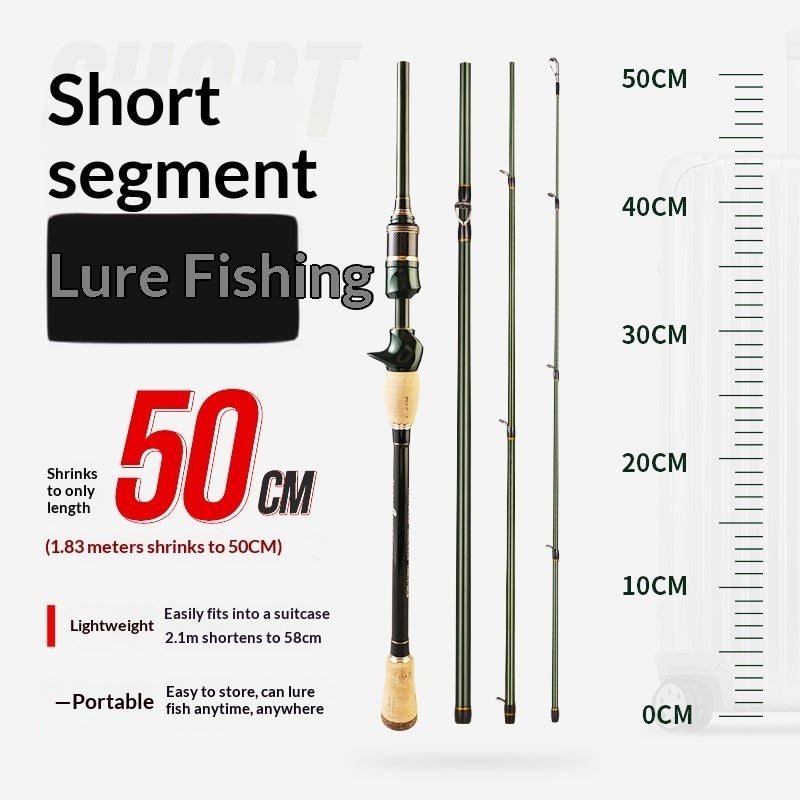 Canne spinning carbone poignée pistolet – Pêche en mer portable