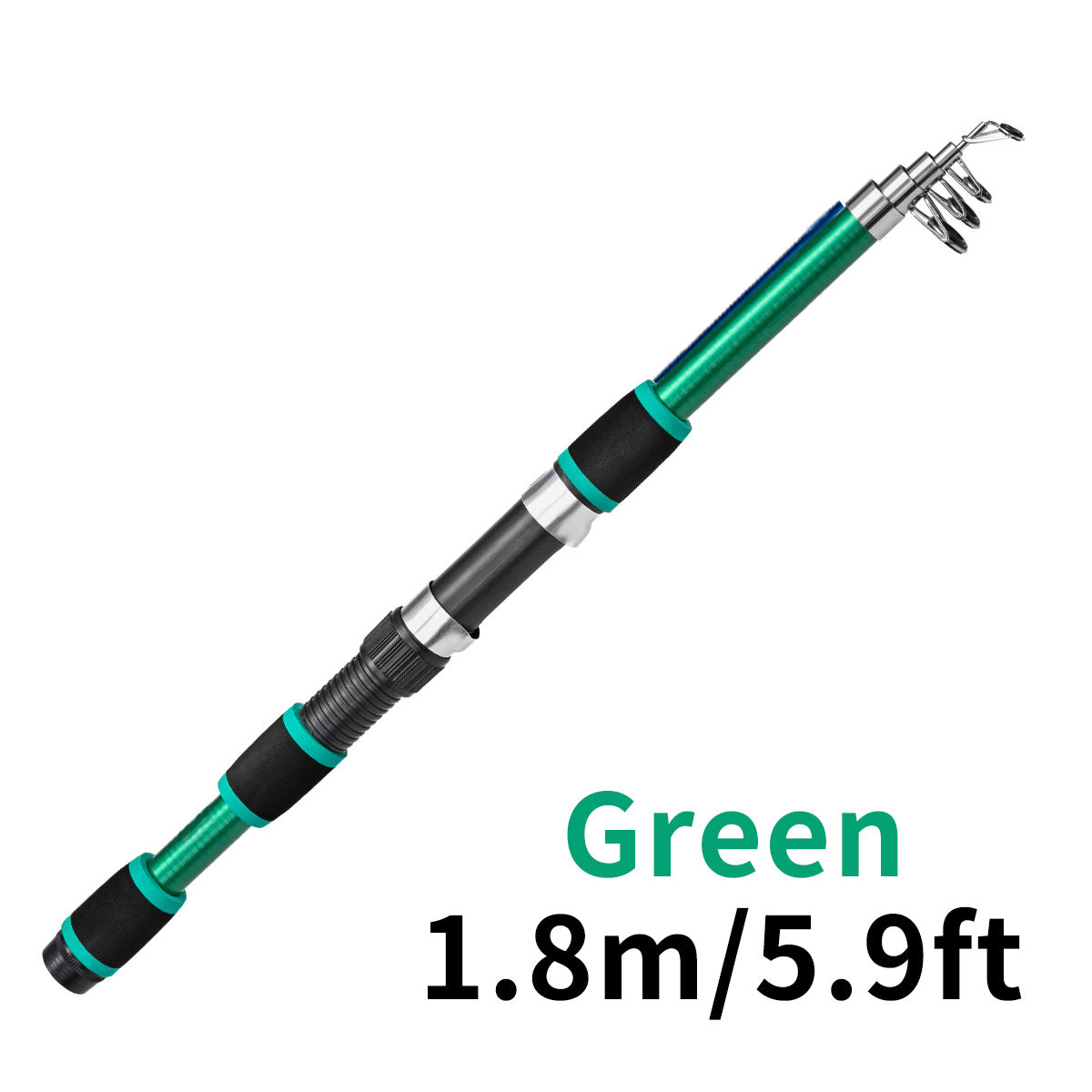 Canne à leurre télescopique enfant – Fibre de verre rigide 1.8m & 2.1m