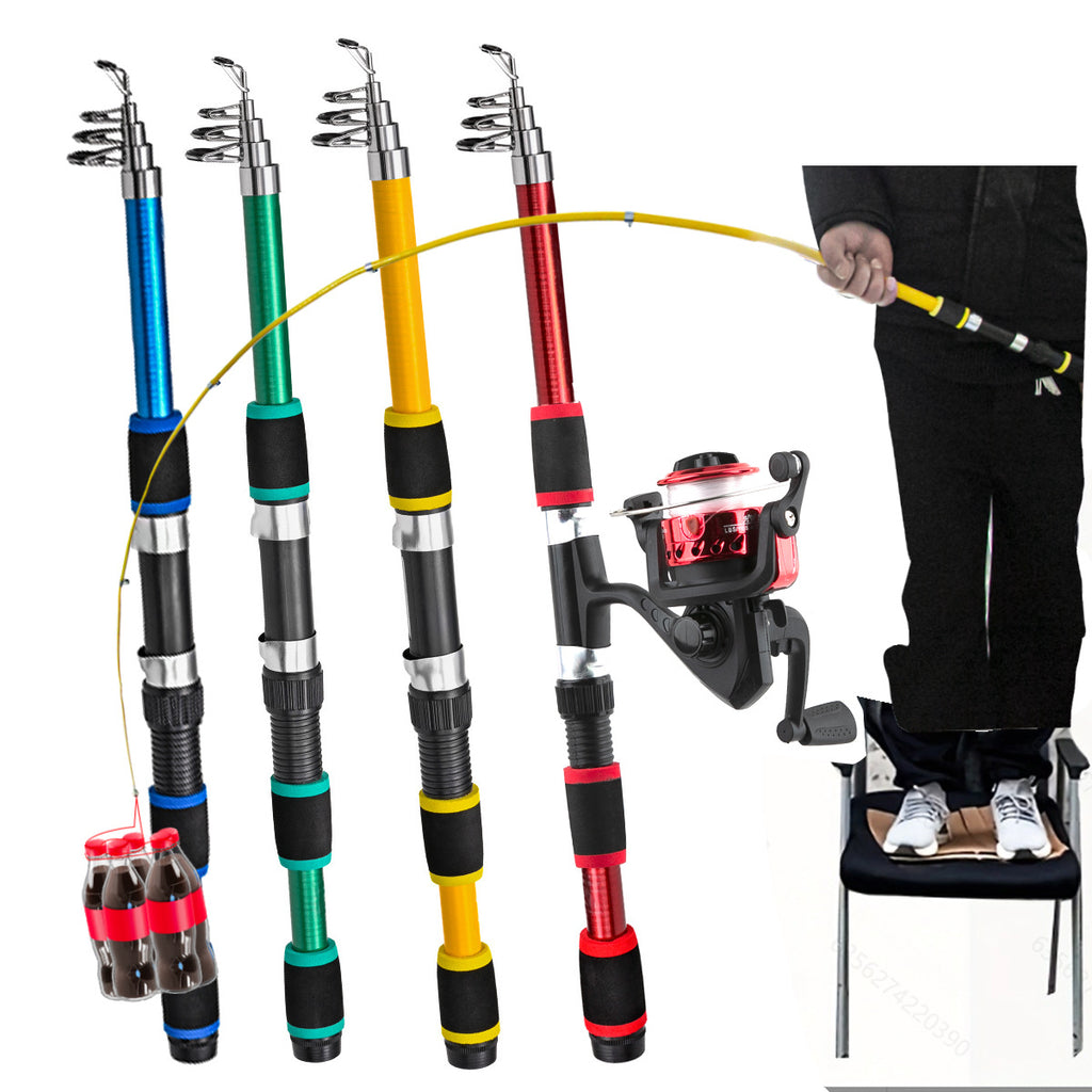 Canne à leurre télescopique enfant – Fibre de verre rigide 1.8m & 2.1m