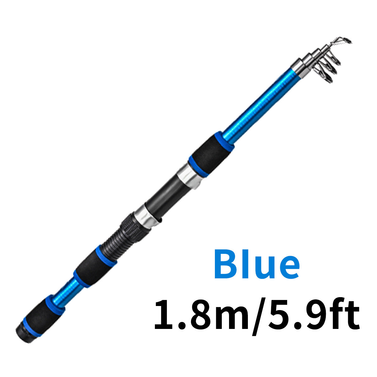 Canne à leurre télescopique enfant – Fibre de verre rigide 1.8m & 2.1m