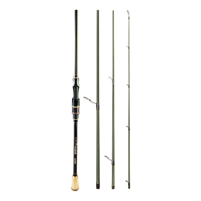 Canne spinning carbone poignée pistolet – Pêche en mer portable
