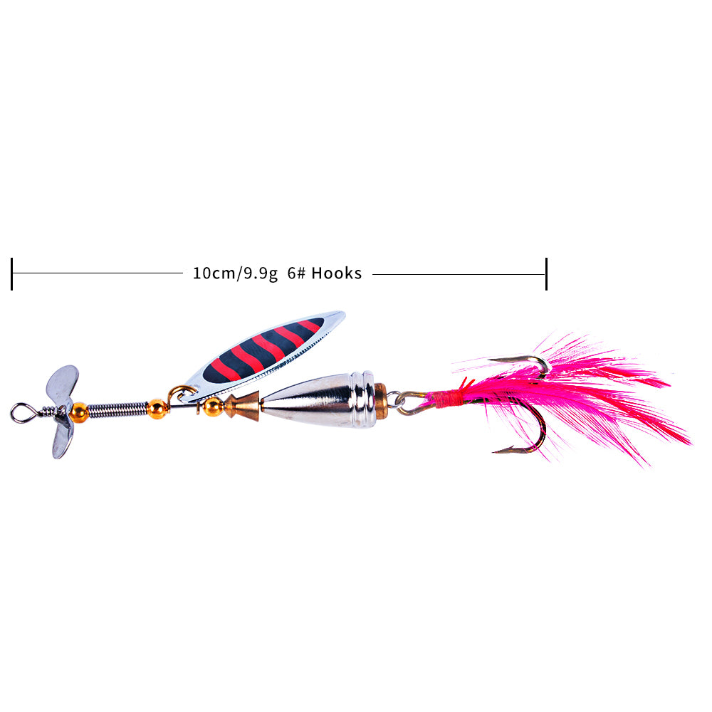 Leurre Cuillère Spinner Métal Paillettes – Pêche Brochet Carpe Bar Lac Mer
