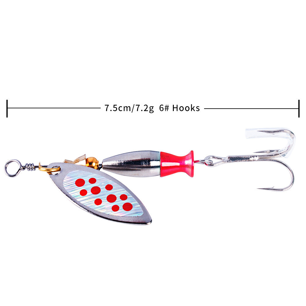 Leurre Cuillère Spinner Métal Paillettes – Pêche Brochet Carpe Bar Lac Mer