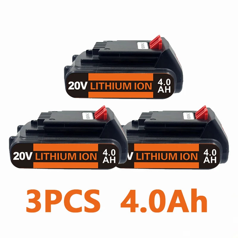 Batterie Li-ion 20V compatible Black & Decker – LBXR20 / LB20 / BL2018 – 3,0 à 8,0 Ah