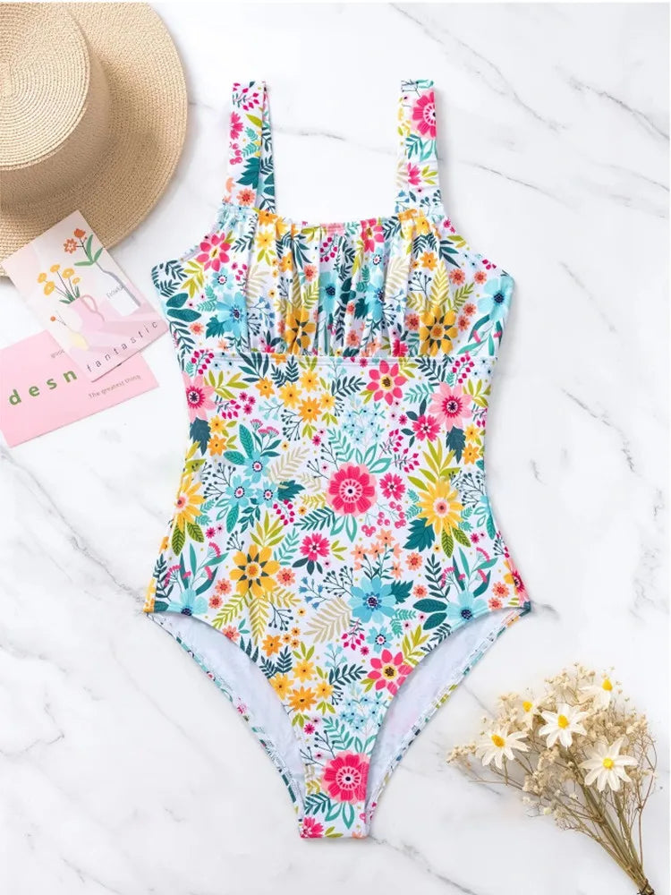 Monokini Floral Sexy Femme – Maillot de Bain Une Pièce Imprimé | Vêtements de Plage 2024