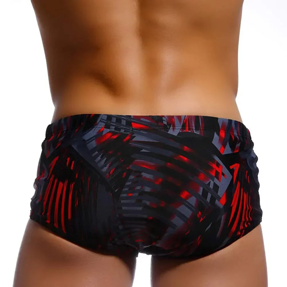 Maillot de Bain Homme Brésilien Noir et Rouge – Bikini, Boxer, Slip, Sunga, Short de Surf, Plage
