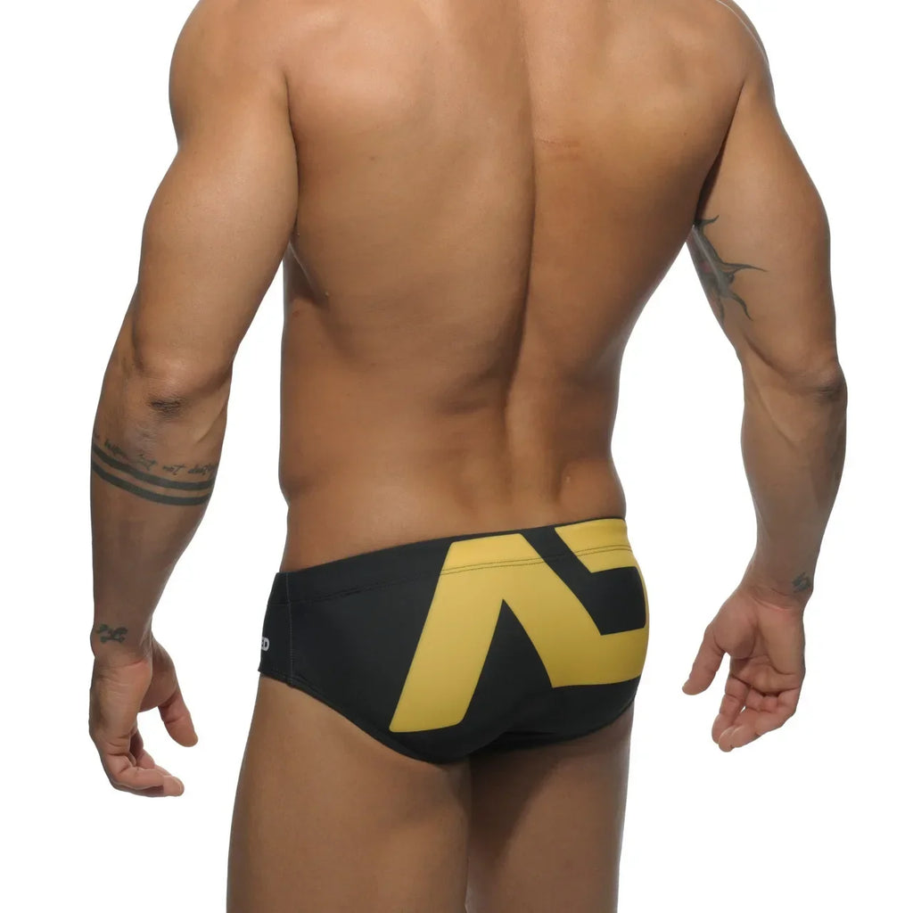 Maillot de Bain Homme Sexy – Slip Bikini Lettre Imprimée, Boxer, Séchage Rapide, Short de Plage