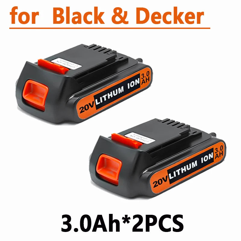 Batterie Li-ion 20V compatible Black & Decker – LBXR20 / LB20 / BL2018 – 3,0 à 8,0 Ah