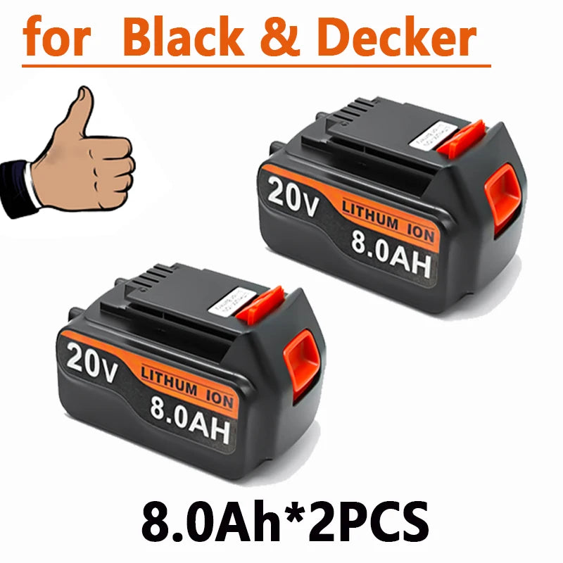 Batterie Li-ion 20V compatible Black & Decker – LBXR20 / LB20 / BL2018 – 3,0 à 8,0 Ah