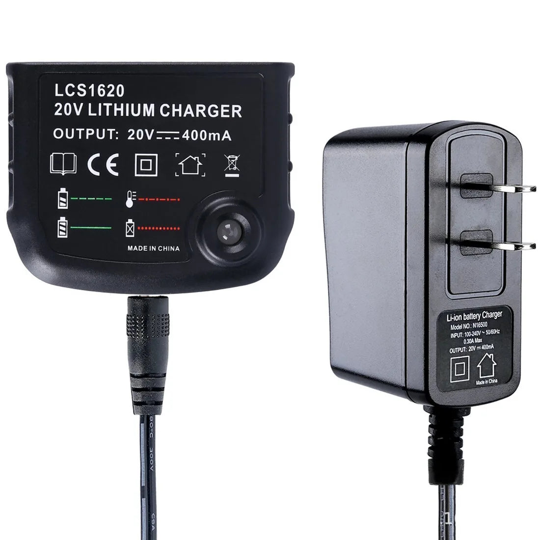 Chargeur de Batterie Li-ion Black & Decker 20V – Compatible LBXR20, LB20, LBX20