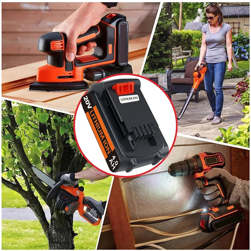 Batterie Li-ion 20V compatible Black & Decker – LBXR20 / LB20 / BL2018 – 3,0 à 8,0 Ah