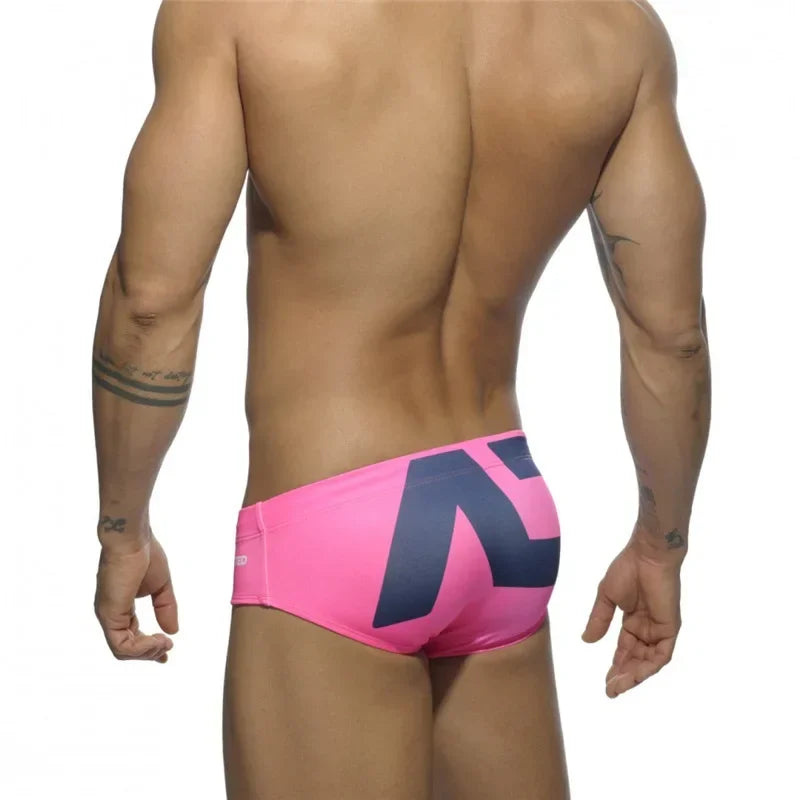 Maillot de Bain Homme Sexy – Slip Bikini Lettre Imprimée, Boxer, Séchage Rapide, Short de Plage