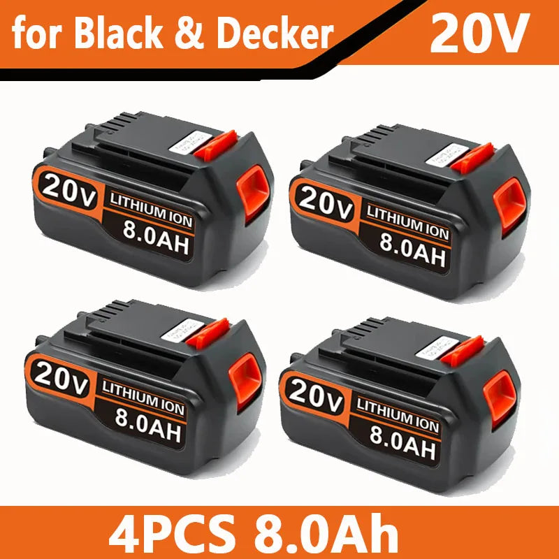 Batterie Li-ion 20V compatible Black & Decker – LBXR20 / LB20 / BL2018 – 3,0 à 8,0 Ah