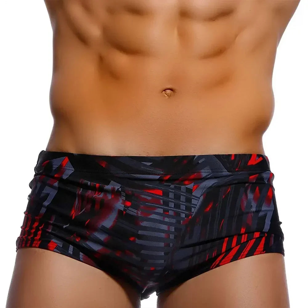 Maillot de Bain Homme Brésilien Noir et Rouge – Bikini, Boxer, Slip, Sunga, Short de Surf, Plage