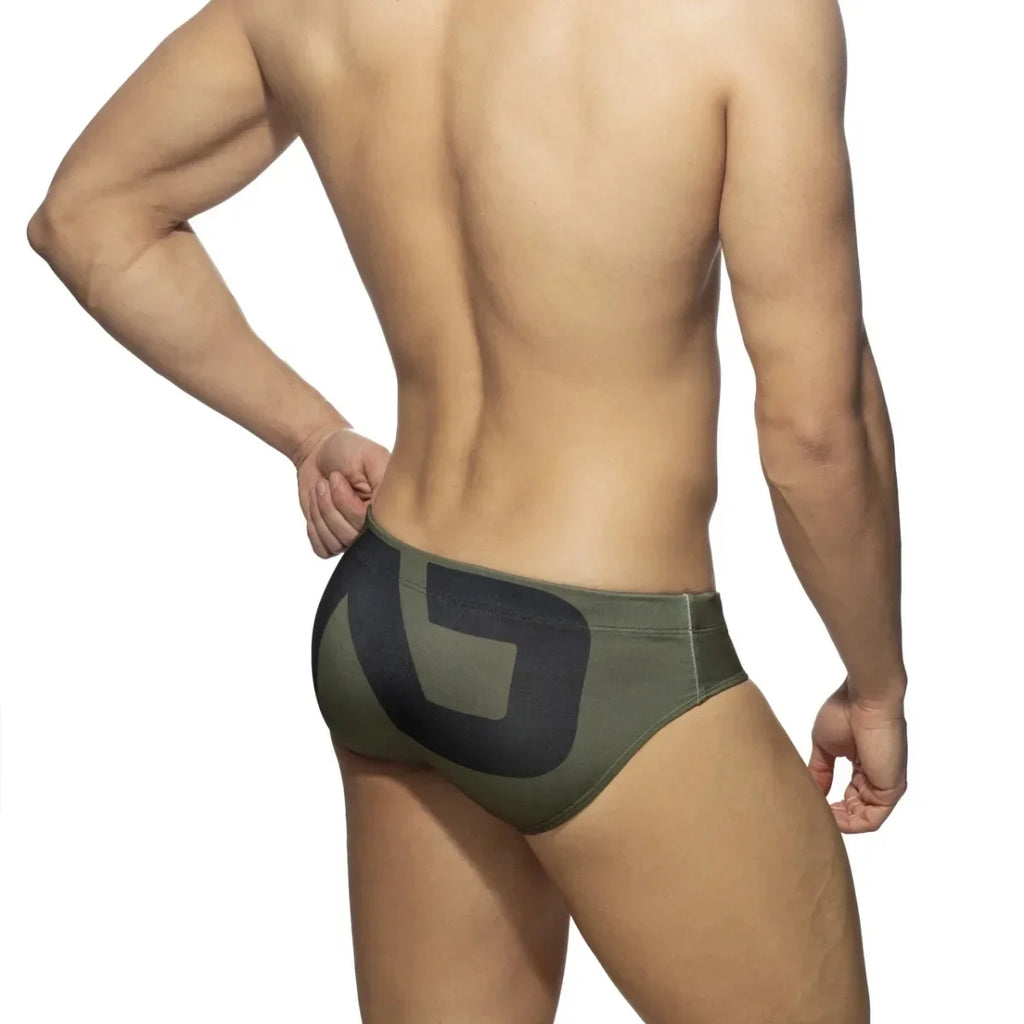 Maillot de Bain Homme Sexy – Slip Bikini Lettre Imprimée, Boxer, Séchage Rapide, Short de Plage