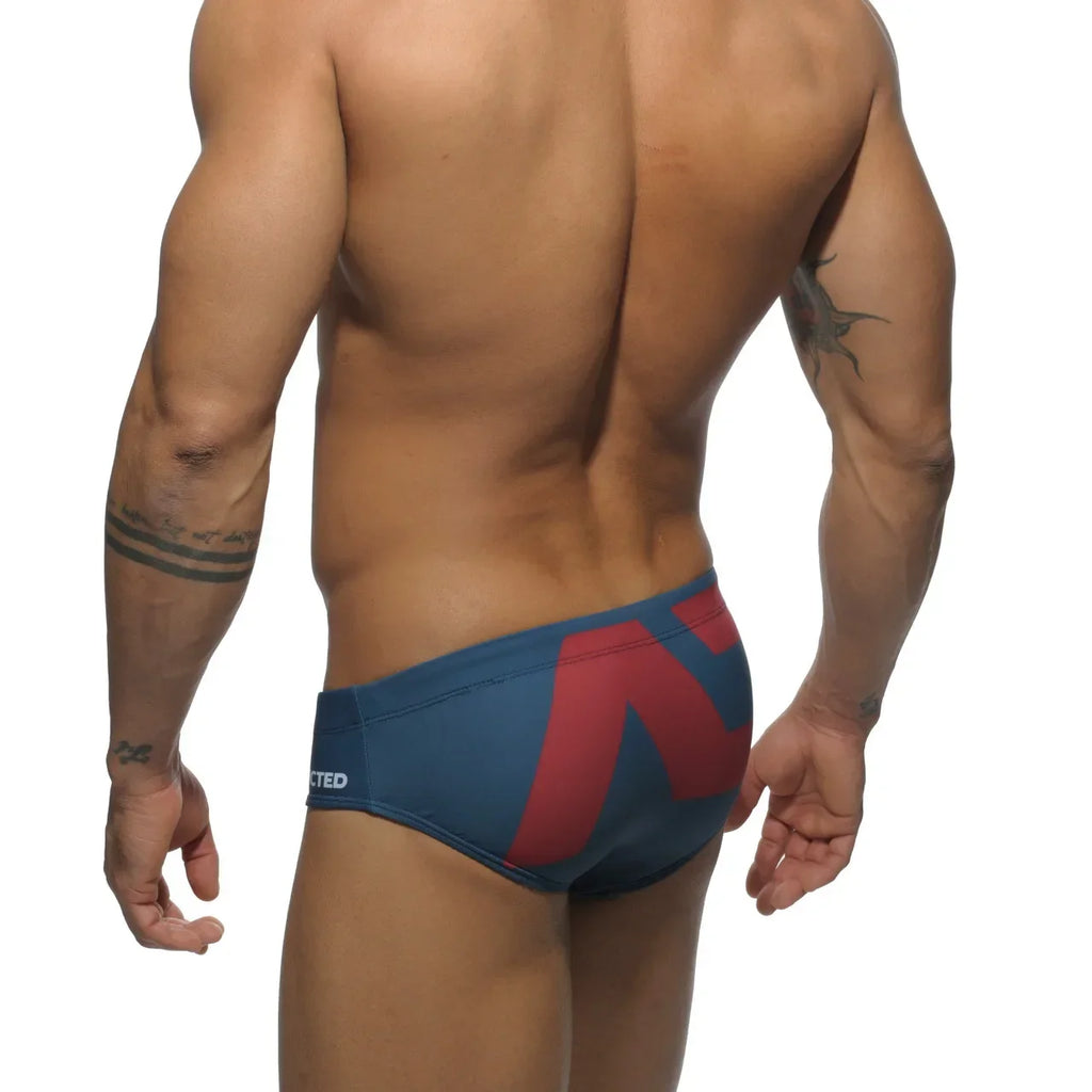 Maillot de Bain Homme Sexy – Slip Bikini Lettre Imprimée, Boxer, Séchage Rapide, Short de Plage