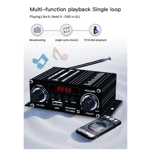 Amplificateur Bluetooth 2 Canaux SODIAL AMP-A22U – Hi-Fi 12V Maison & Voiture
