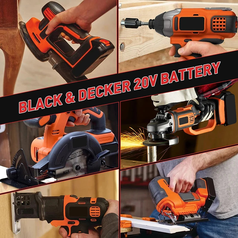 Batterie Li-ion 20V compatible Black & Decker – LBXR20 / LB20 / BL2018 – 3,0 à 8,0 Ah
