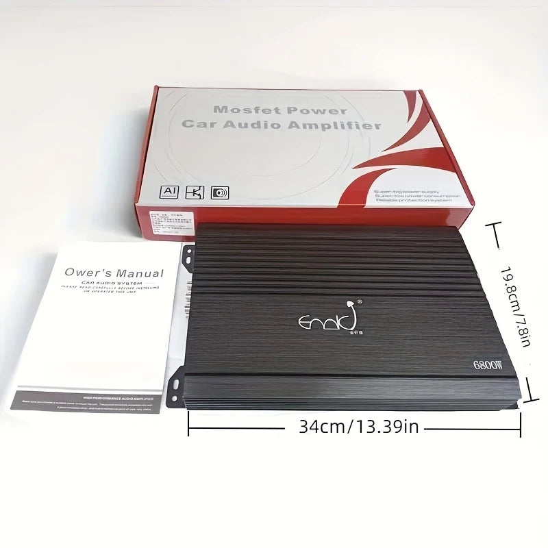 Amplificateur de Puissance 4 Canaux pour Voiture – Alliage d'Aluminium