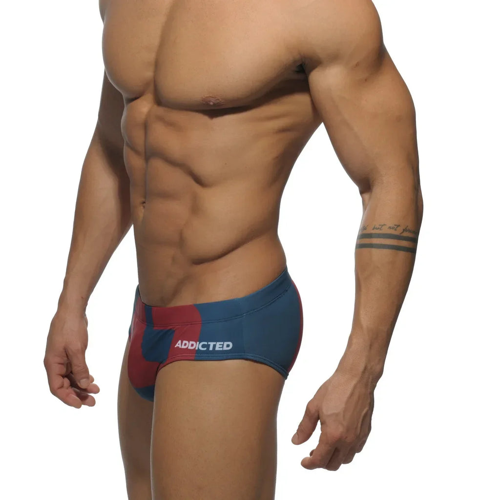 Maillot de Bain Homme Sexy – Slip Bikini Lettre Imprimée, Boxer, Séchage Rapide, Short de Plage