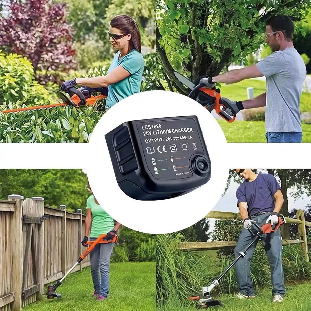 Chargeur de Batterie Li-ion Black & Decker 20V – Compatible LBXR20, LB20, LBX20