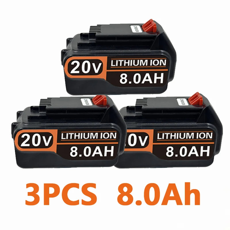 Batterie Li-ion 20V compatible Black & Decker – LBXR20 / LB20 / BL2018 – 3,0 à 8,0 Ah