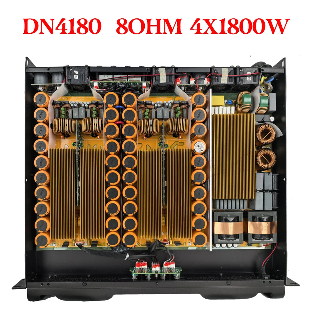 Shenndare DN-2100/DN-4100 – Ampli Puissance Classe D 1U, 2/4 Canaux, jusqu’à 4×1800W, Line Array DJ Scène KTV