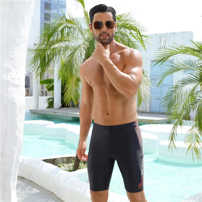Maillot de Bain Homme 5 Pièces – Séchage Rapide, Imprimé, Sportif, Anti-Embarras, Nouveau Modèle
