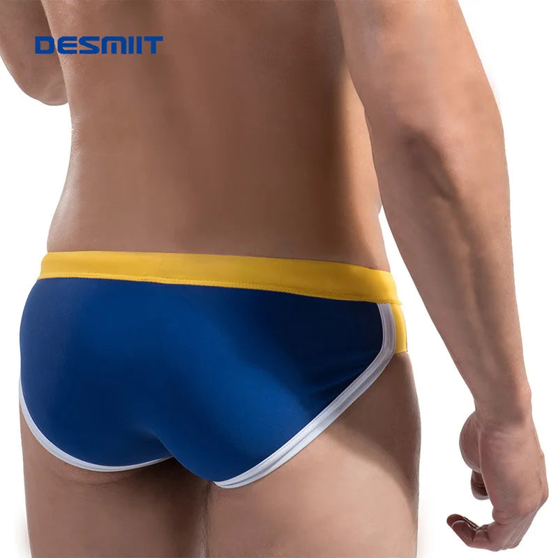 Slip de Bain Homme Tendance – Serré, Respirant, Épissage Bicolore, Short de Plage