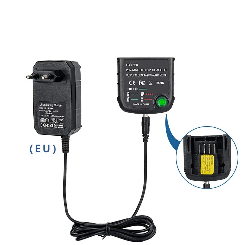 Chargeur de Batterie Li-ion Black & Decker 20V – Compatible LBXR20, LB20, LBX20