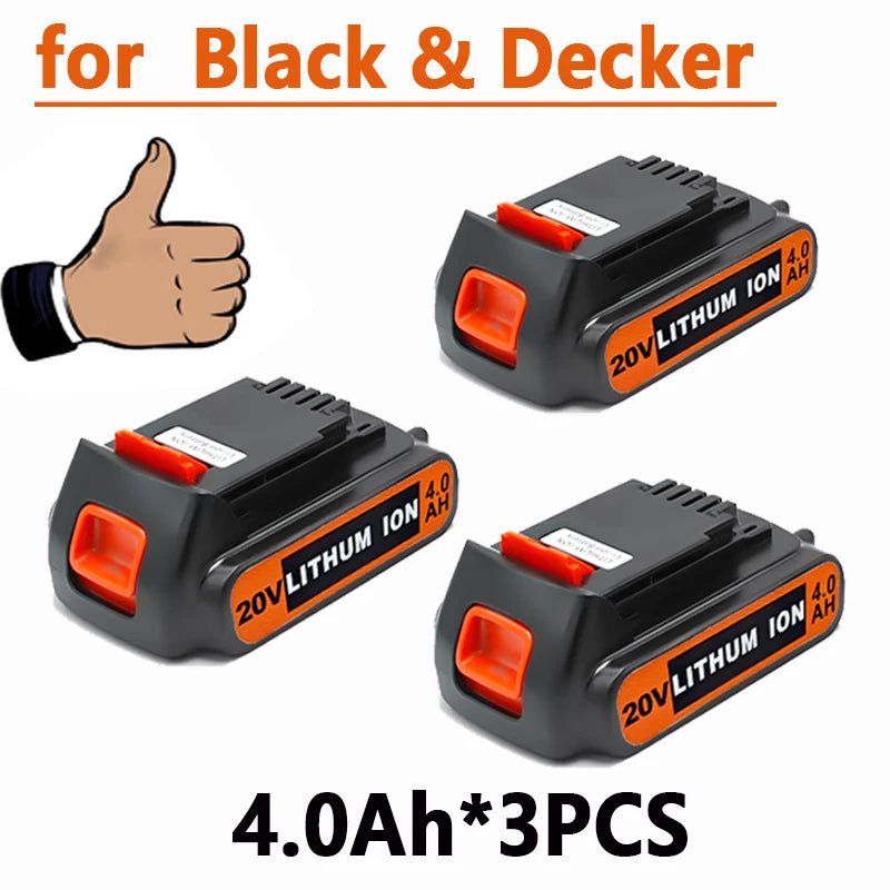 Batterie Li-ion 20V compatible Black & Decker – LBXR20 / LB20 / BL2018 – 3,0 à 8,0 Ah