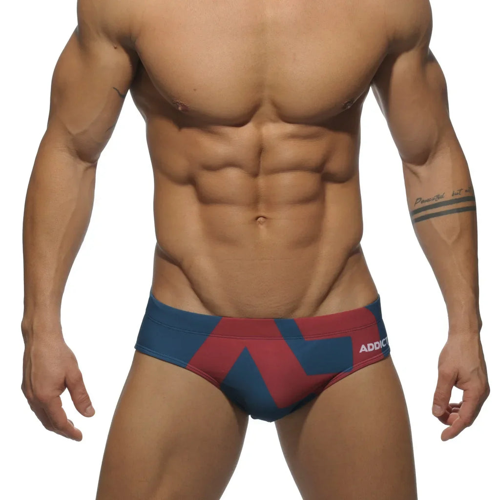 Maillot de Bain Homme Sexy – Slip Bikini Lettre Imprimée, Boxer, Séchage Rapide, Short de Plage