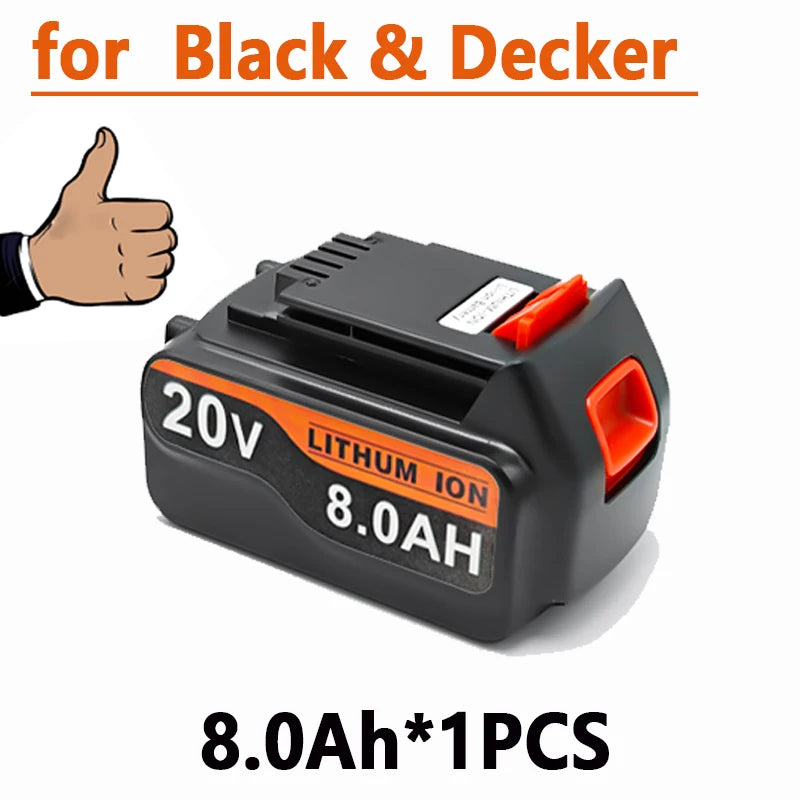Batterie Li-ion 20V compatible Black & Decker – LBXR20 / LB20 / BL2018 – 3,0 à 8,0 Ah
