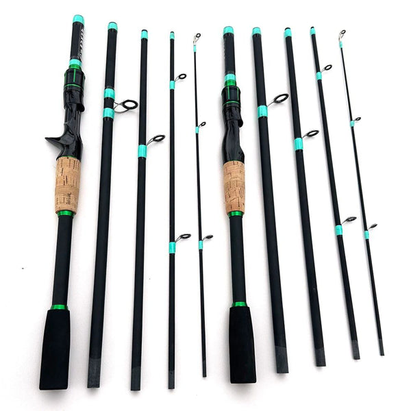 Canne à pêche fibre de verre 180 cm – Spinning & Baitcasting 4 sections