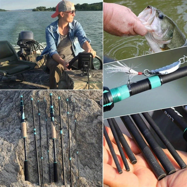 Canne à pêche fibre de verre 180 cm – Spinning & Baitcasting 4 sections