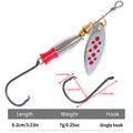 Leurre Cuillère Spinner Métal Paillettes – Pêche Brochet Carpe Bar Lac Mer